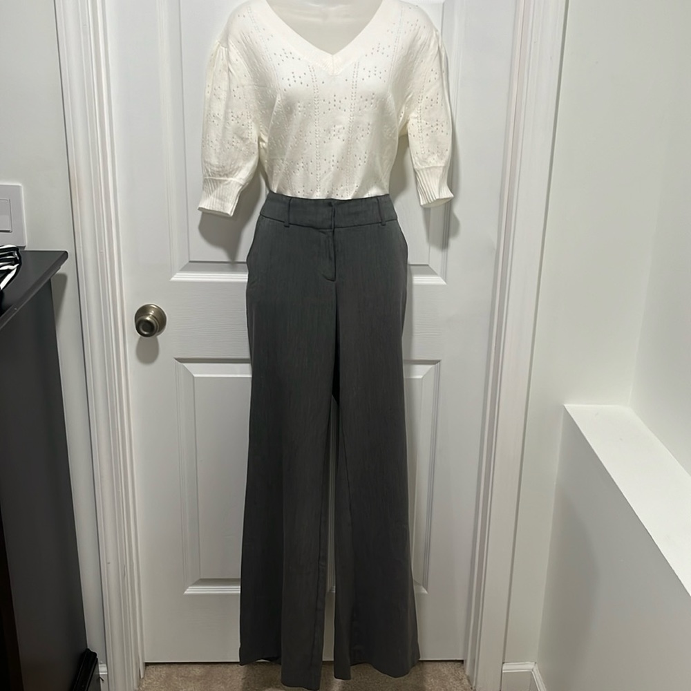 Gray Boot Cut Pants